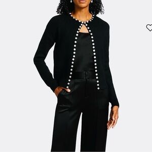 Design History Cardigan with Embellished Button Details